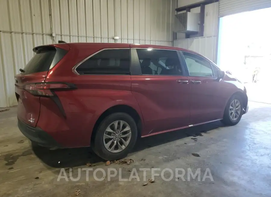 TOYOTA SIENNA XLE 2022 vin 5TDYRKEC5NS134000 from auto auction Copart