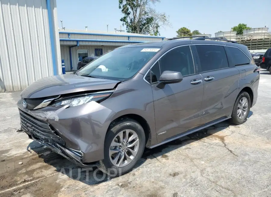 TOYOTA SIENNA XLE 2021 vin 5TDYRKECXMS001926 from auto auction Copart