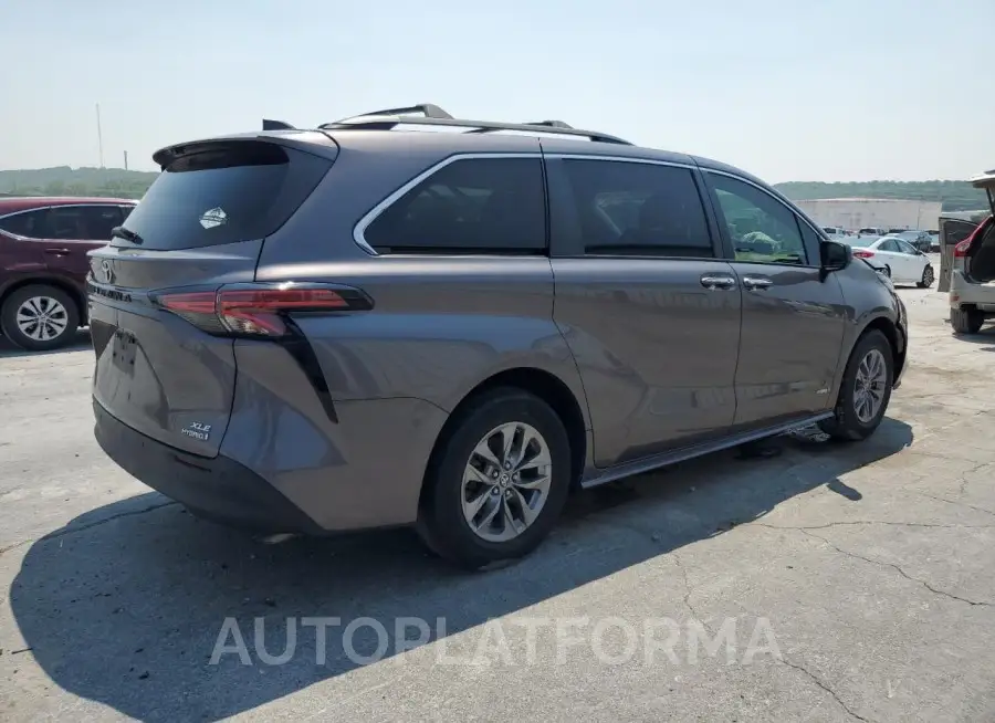 TOYOTA SIENNA XLE 2021 vin 5TDYRKECXMS001926 from auto auction Copart