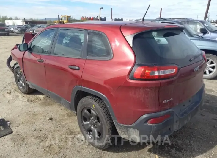 JEEP CHEROKEE S 2016 vin 1C4PJMABXGW109172 from auto auction Copart