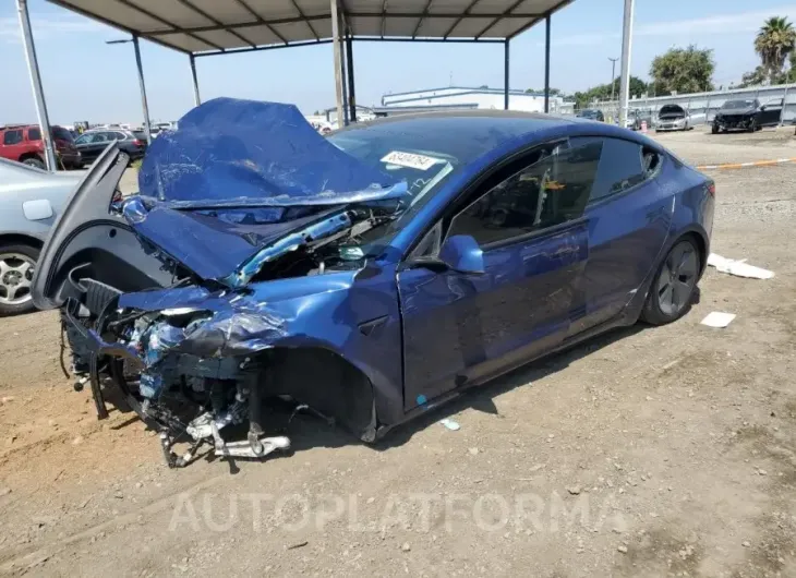 TESLA MODEL 3 2022 vin 5YJ3E1EA0NF122954 from auto auction Copart