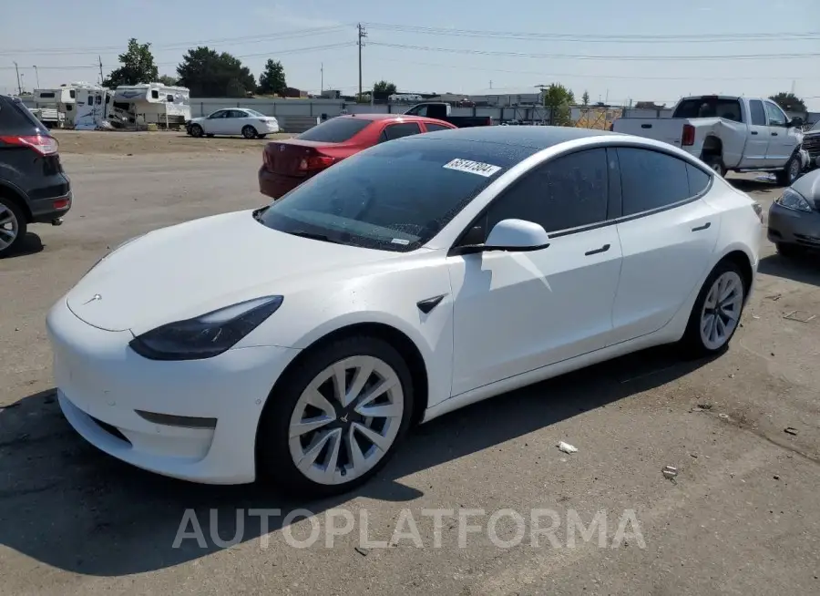 TESLA MODEL 3 2022 vin 5YJ3E1EA5NF290492 from auto auction Copart