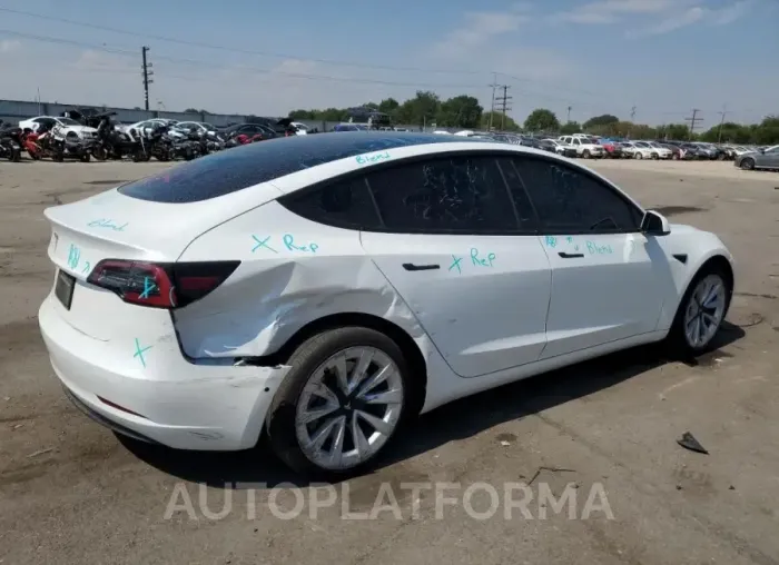 TESLA MODEL 3 2022 vin 5YJ3E1EA5NF290492 from auto auction Copart