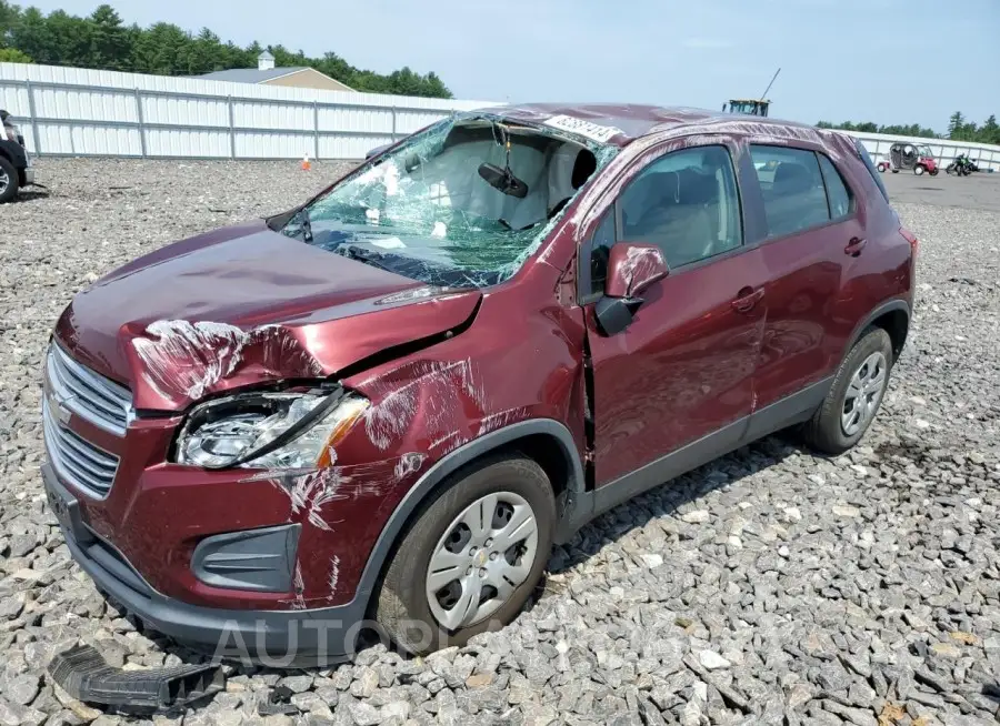 CHEVROLET TRAX LS 2016 vin 3GNCJKSB3GL257940 from auto auction Copart