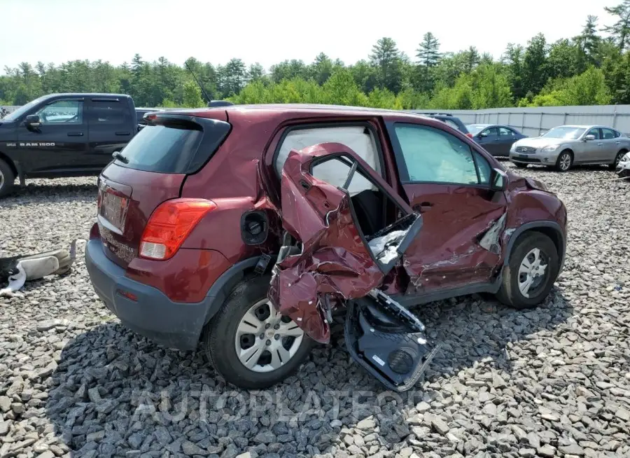 CHEVROLET TRAX LS 2016 vin 3GNCJKSB3GL257940 from auto auction Copart