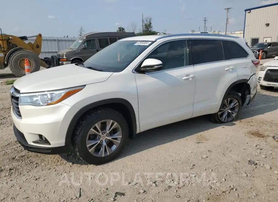 TOYOTA HIGHLANDER 2015 vin 5TDJKRFH3FS190690 from auto auction Copart