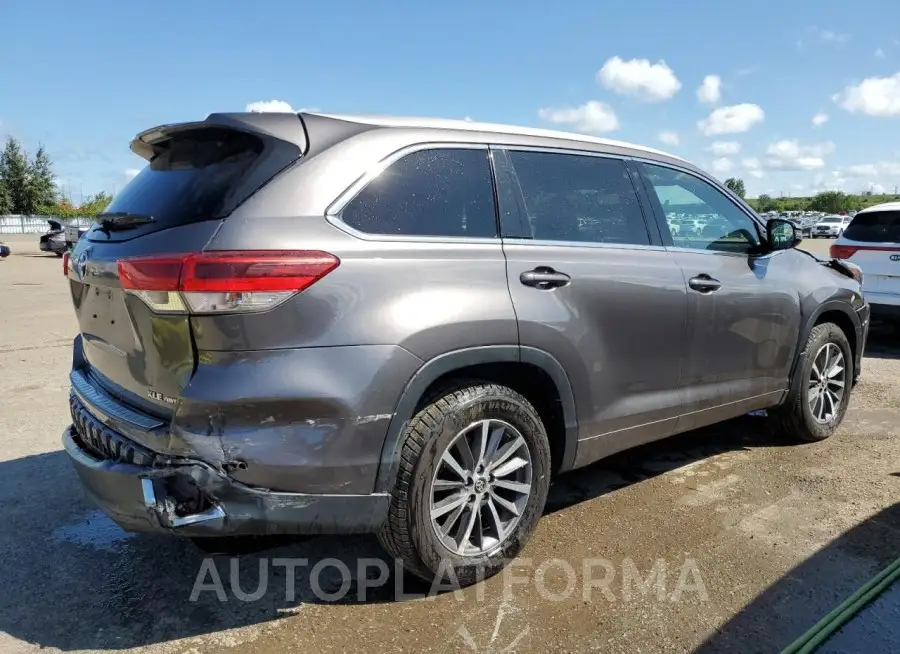 TOYOTA HIGHLANDER 2017 vin 5TDJZRFH4HS407999 from auto auction Copart