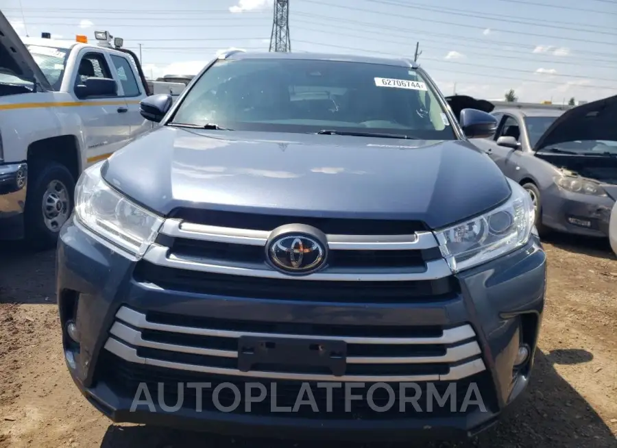 TOYOTA HIGHLANDER 2017 vin 5TDJZRFH5HS425282 from auto auction Copart