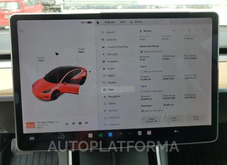 TESLA MODEL 3 2018 vin 5YJ3E1EA0JF048123 from auto auction Copart