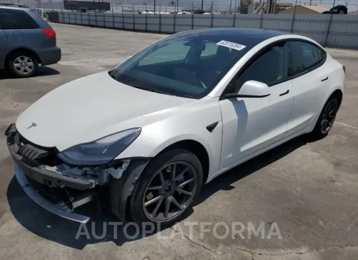 TESLA MODEL 3 2022 vin 5YJ3E1EB1NF273715 from auto auction Copart