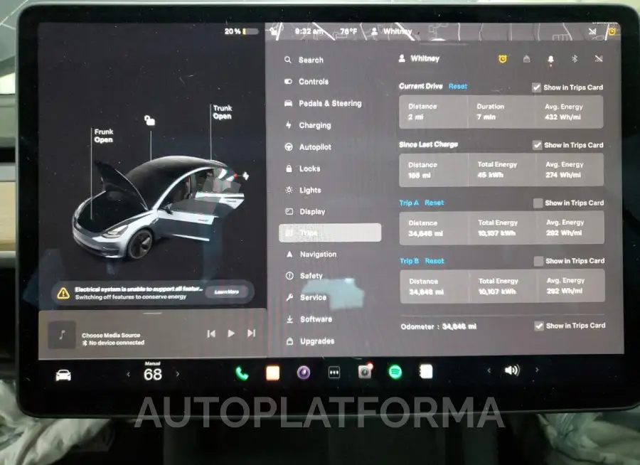 TESLA MODEL 3 2022 vin 5YJ3E1EB8NF120068 from auto auction Copart