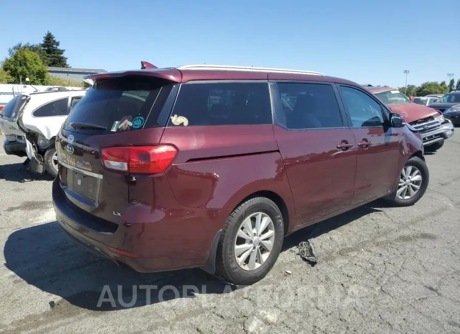 KIA SEDONA LX 2016 vin KNDMB5C10G6200204 from auto auction Copart