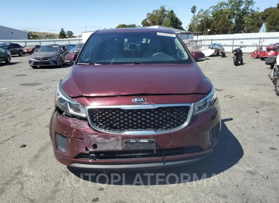 KIA SEDONA LX 2016 vin KNDMB5C10G6200204 from auto auction Copart