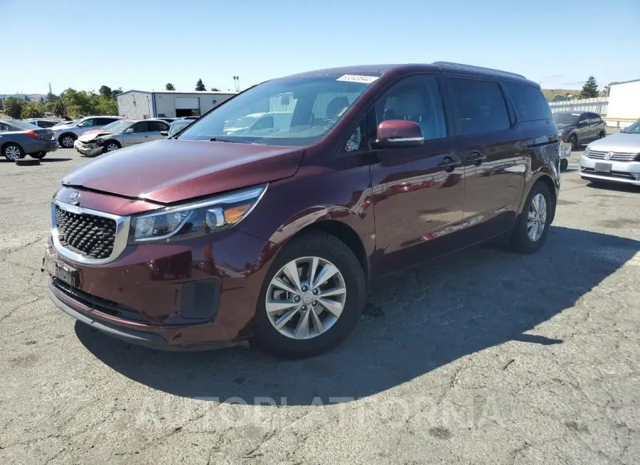 KIA SEDONA LX 2016 vin KNDMB5C10G6200204 from auto auction Copart