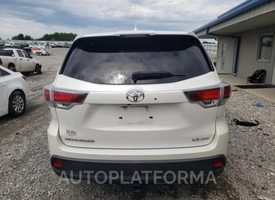 TOYOTA HIGHLANDER 2016 vin 5TDBKRFH4GS231611 from auto auction Copart