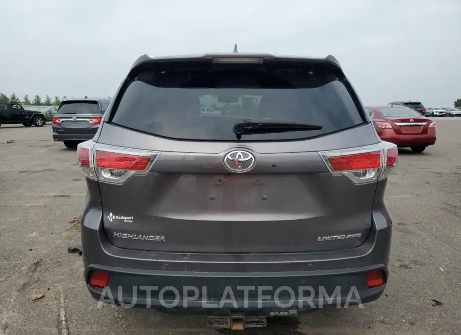 TOYOTA HIGHLANDER 2016 vin 5TDDKRFH0GS327325 from auto auction Copart