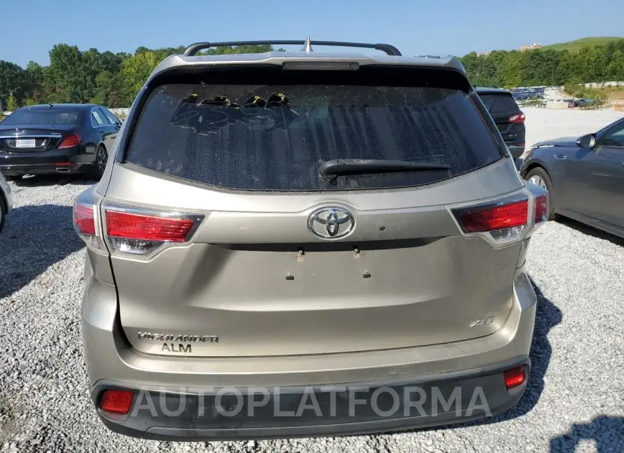 TOYOTA HIGHLANDER 2015 vin 5TDKKRFH2FS046309 from auto auction Copart