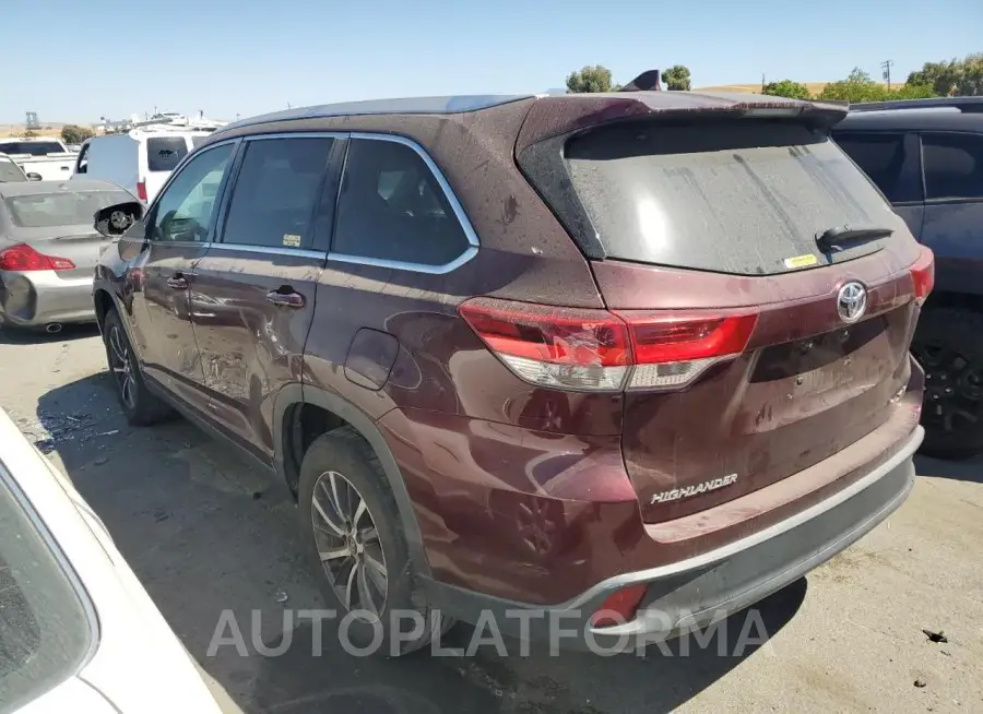 TOYOTA HIGHLANDER 2019 vin 5TDKZRFH1KS309086 from auto auction Copart