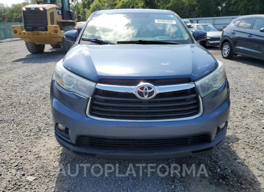 TOYOTA HIGHLANDER 2015 vin 5TDZKRFH8FS108455 from auto auction Copart