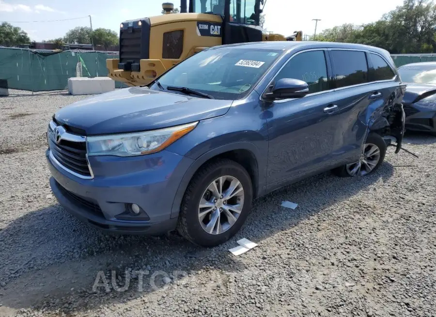 TOYOTA HIGHLANDER 2015 vin 5TDZKRFH8FS108455 from auto auction Copart