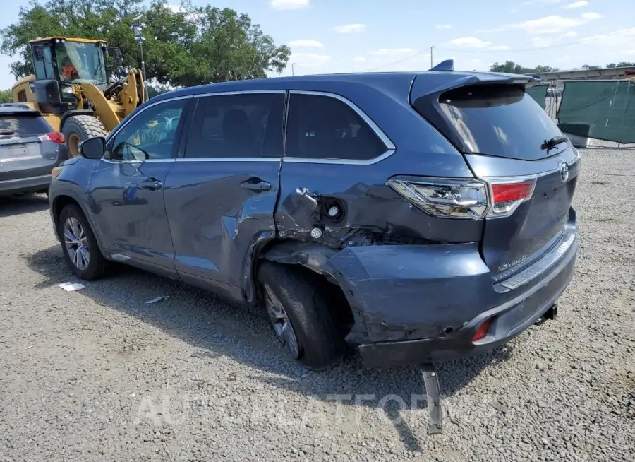 TOYOTA HIGHLANDER 2015 vin 5TDZKRFH8FS108455 from auto auction Copart