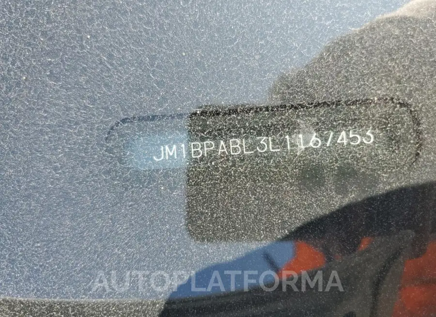 MAZDA 3 2020 vin JM1BPABL3L1167453 from auto auction Copart