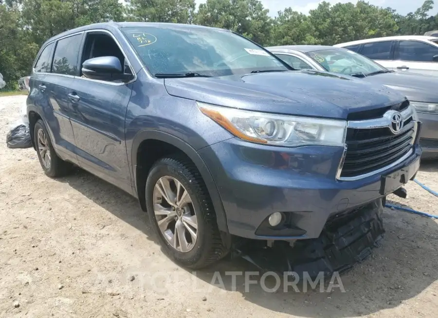 TOYOTA HIGHLANDER 2016 vin 5TDBKRFH5GS245016 from auto auction Copart