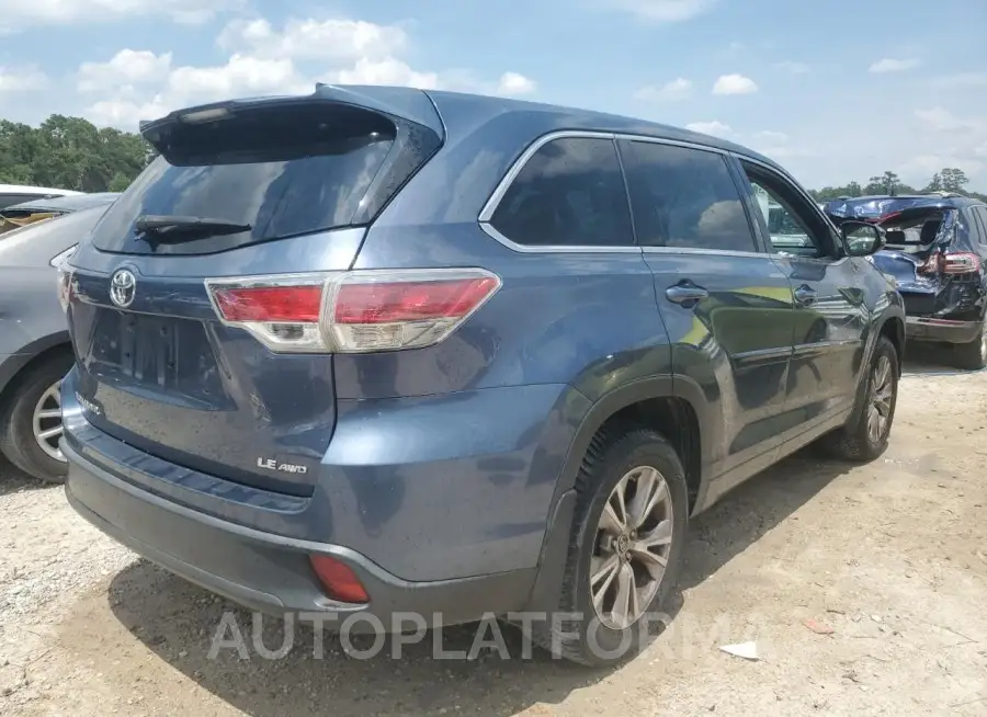 TOYOTA HIGHLANDER 2016 vin 5TDBKRFH5GS245016 from auto auction Copart