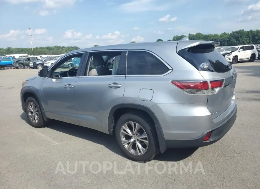 TOYOTA HIGHLANDER 2015 vin 5TDBKRFH8FS075099 from auto auction Copart