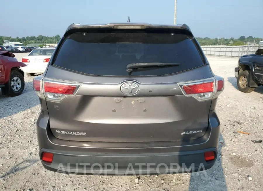 TOYOTA HIGHLANDER 2016 vin 5TDJKRFH0GS288559 from auto auction Copart