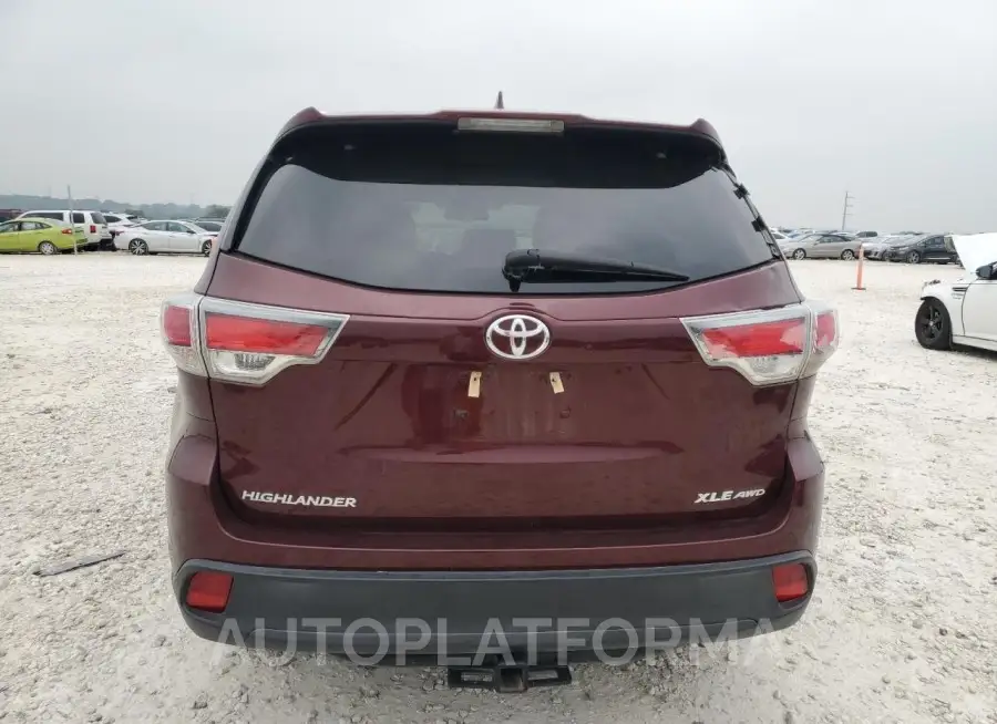 TOYOTA HIGHLANDER 2016 vin 5TDJKRFH5GS311012 from auto auction Copart