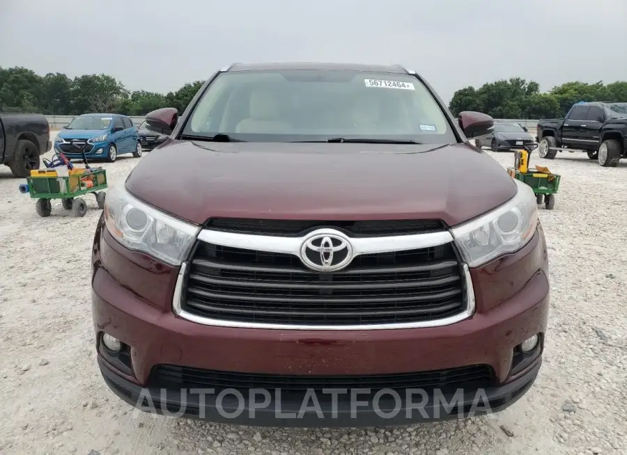 TOYOTA HIGHLANDER 2016 vin 5TDJKRFH5GS311012 from auto auction Copart