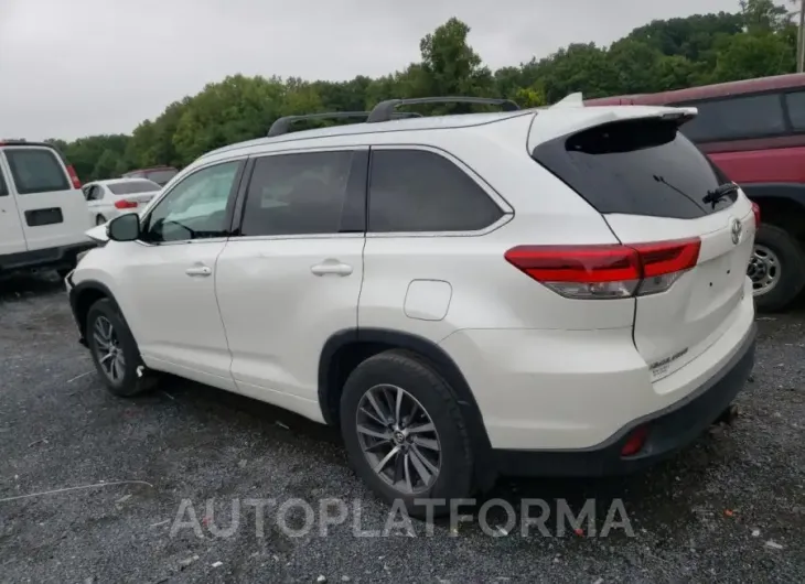 TOYOTA HIGHLANDER 2017 vin 5TDJZRFH0HS364343 from auto auction Copart