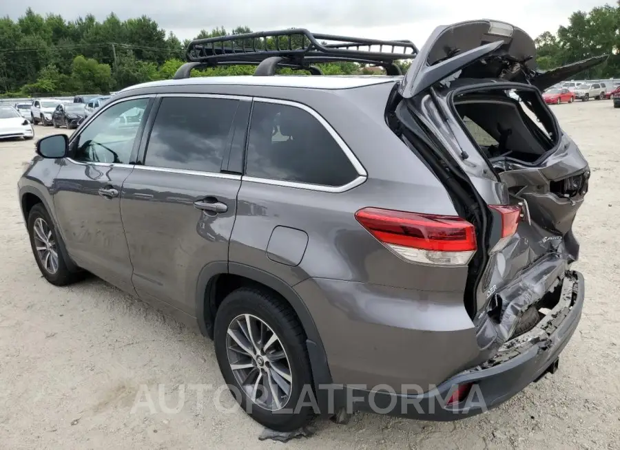 TOYOTA HIGHLANDER 2018 vin 5TDJZRFH1JS544369 from auto auction Copart