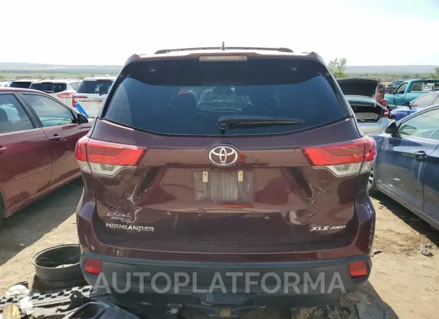 TOYOTA HIGHLANDER 2019 vin 5TDJZRFH6KS934773 from auto auction Copart