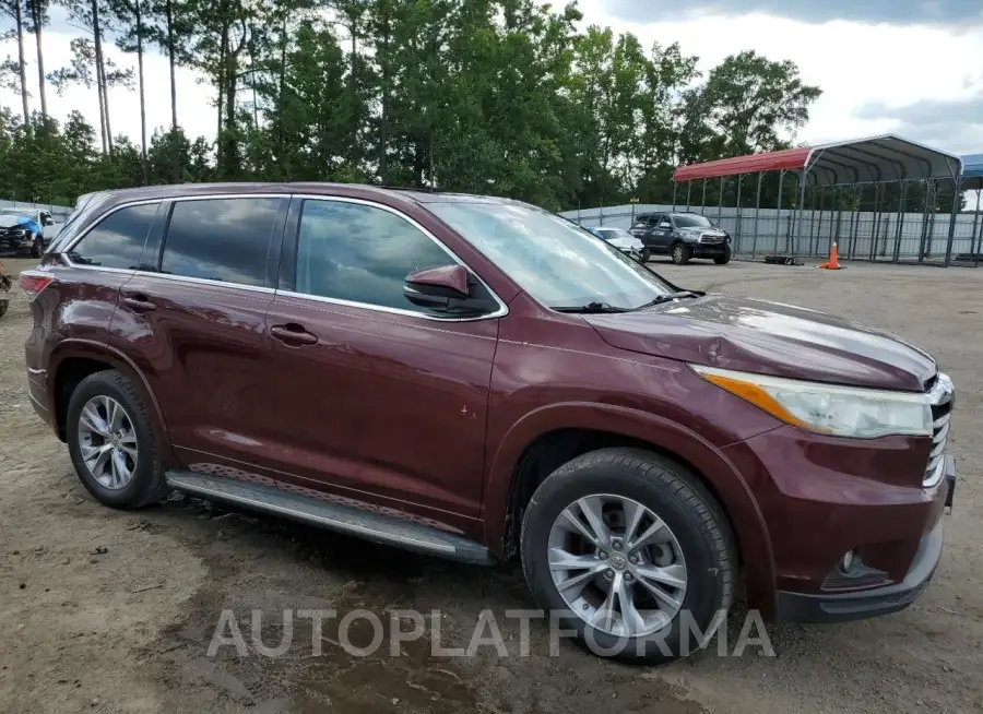 TOYOTA HIGHLANDER 2015 vin 5TDKKRFHXFS101332 from auto auction Copart