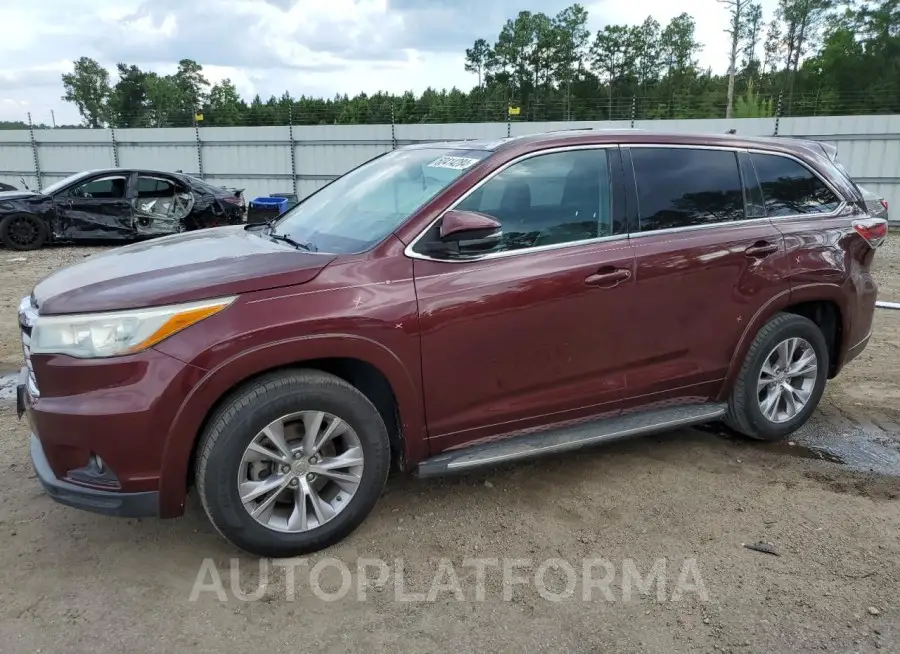 TOYOTA HIGHLANDER 2015 vin 5TDKKRFHXFS101332 from auto auction Copart