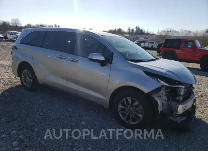 TOYOTA SIENNA LE 2021 vin 5TDKRKEC7MS042200 from auto auction Copart