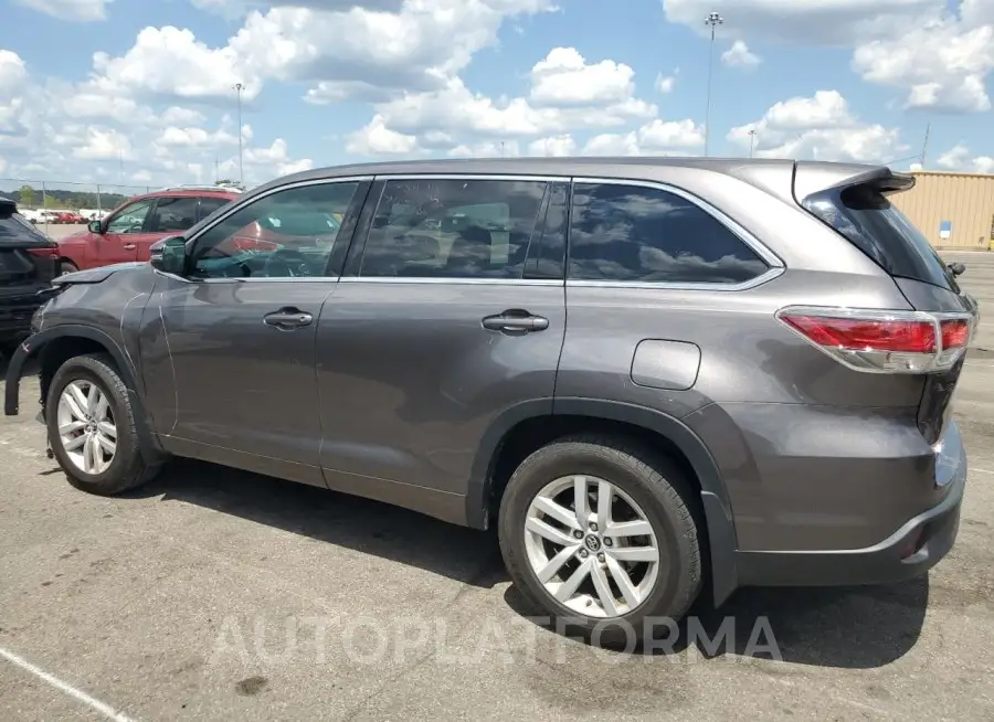 TOYOTA HIGHLANDER 2016 vin 5TDZARFH1GS023039 from auto auction Copart