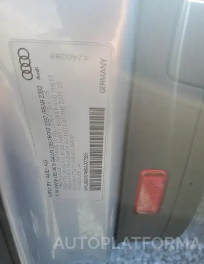 AUDI A4 PREMIUM 2019 vin WAUGMAF46KA007385 from auto auction Copart