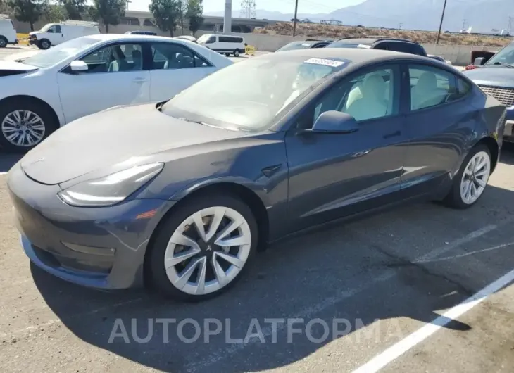 TESLA MODEL 3 2022 vin 5YJ3E1EB1NF138850 from auto auction Copart