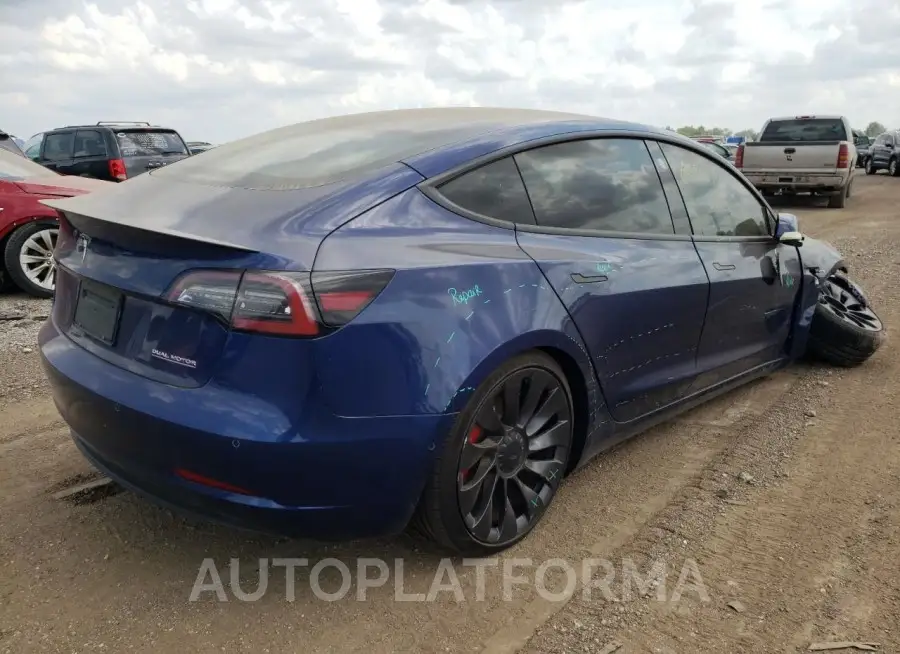 TESLA MODEL 3 2022 vin 5YJ3E1ECXNF125281 from auto auction Copart