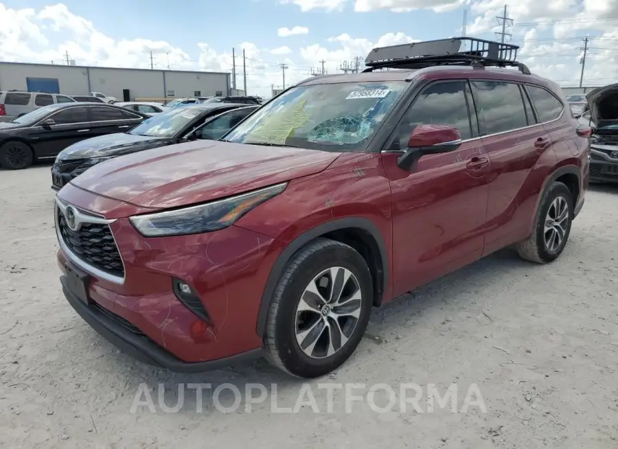 TOYOTA HIGHLANDER 2022 vin 5TDGZRAH7NS100047 from auto auction Copart