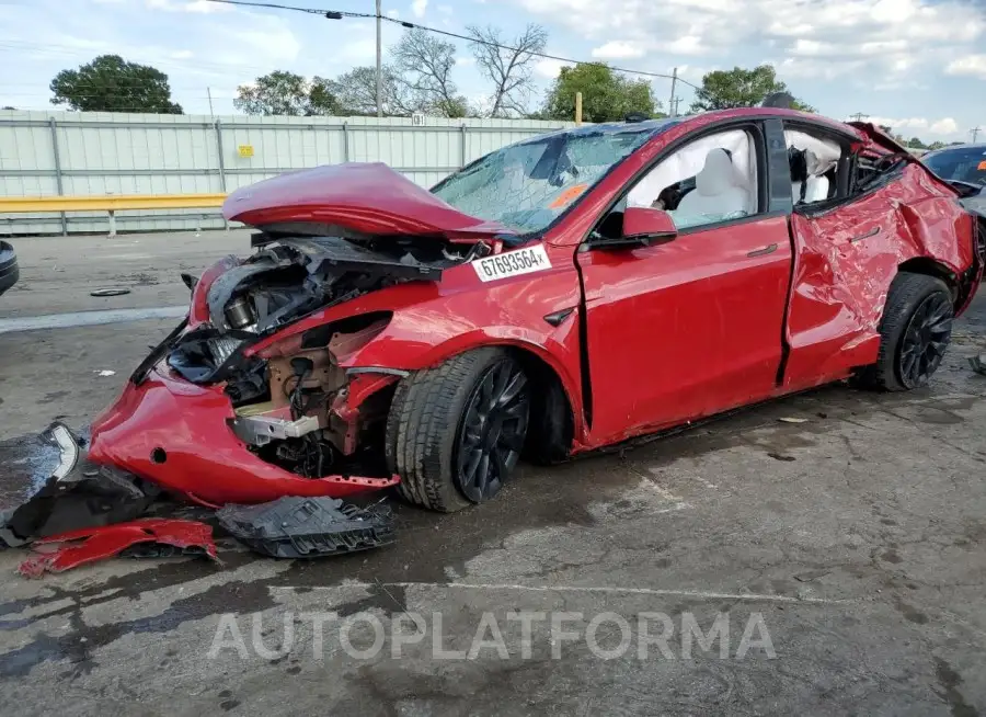 TESLA MODEL Y 2023 vin 7SAYGAEE2PF808115 from auto auction Copart