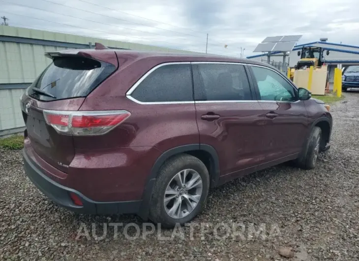 TOYOTA HIGHLANDER 2016 vin 5TDBKRFHXGS307915 from auto auction Copart