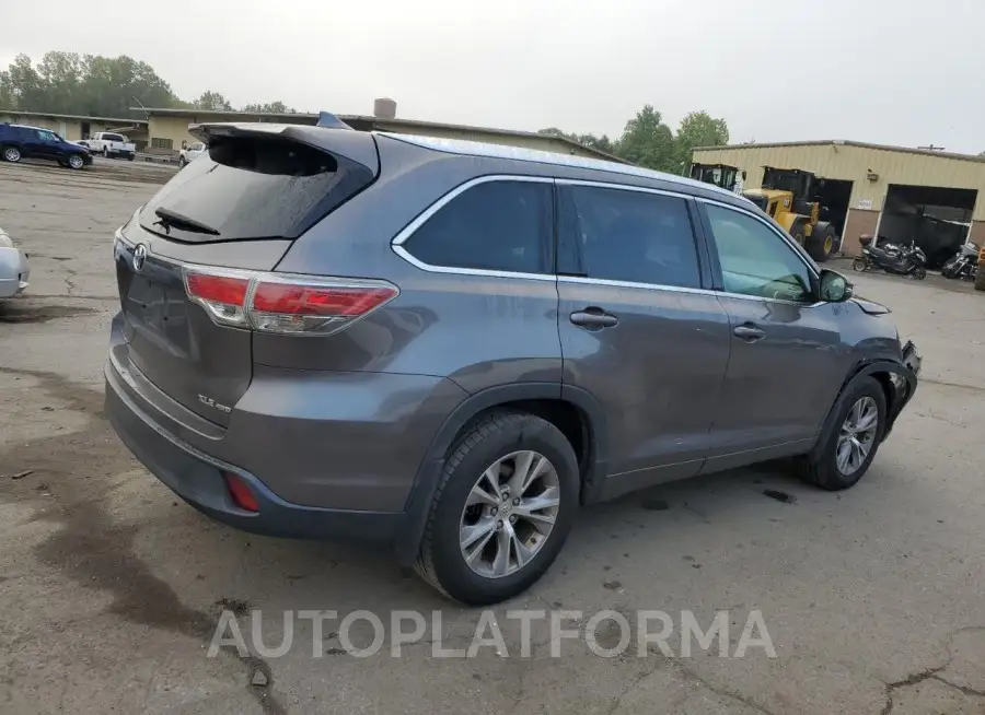 TOYOTA HIGHLANDER 2015 vin 5TDJKRFH2FS129153 from auto auction Copart