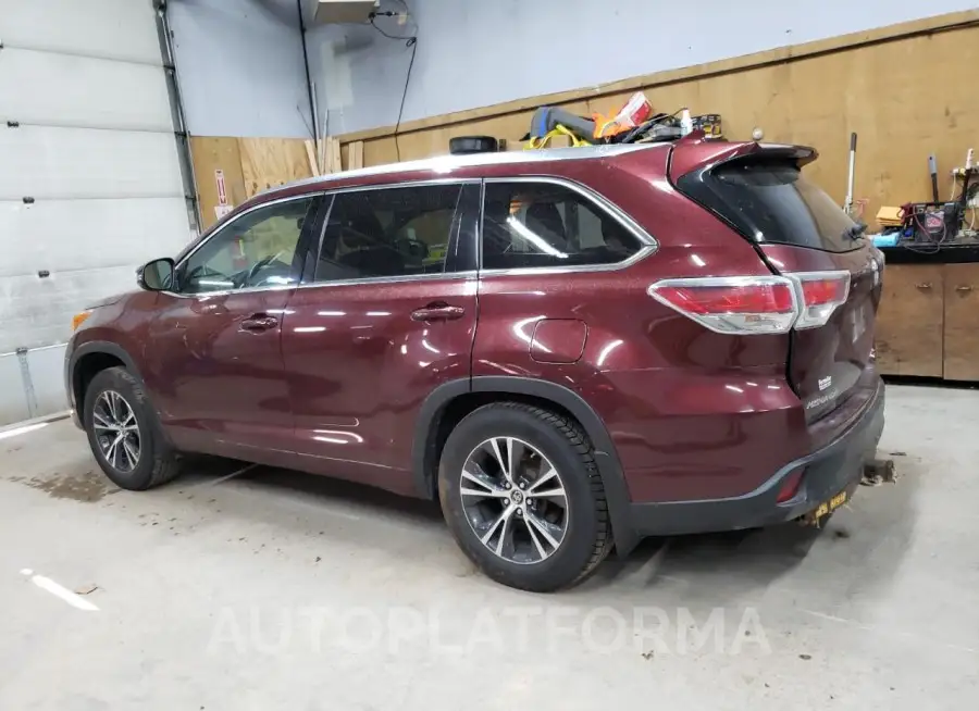 TOYOTA HIGHLANDER 2016 vin 5TDJKRFH5GS312547 from auto auction Copart