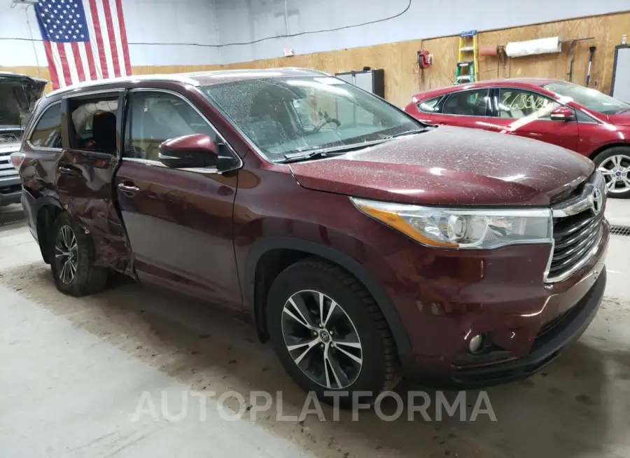 TOYOTA HIGHLANDER 2016 vin 5TDJKRFH5GS312547 from auto auction Copart