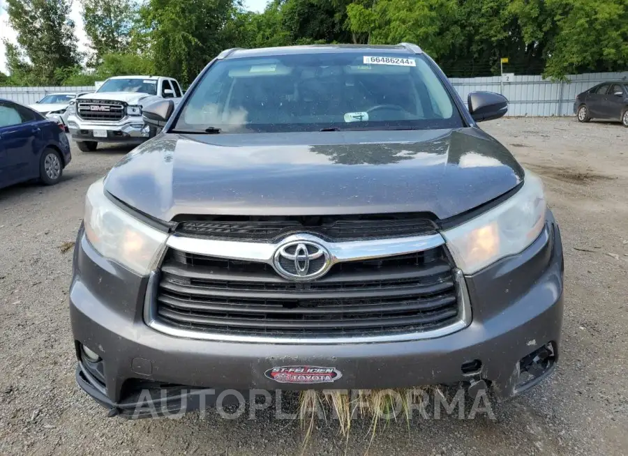 TOYOTA HIGHLANDER 2016 vin 5TDJKRFH7GS500387 from auto auction Copart