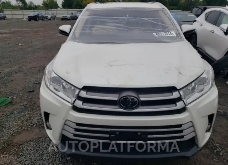 TOYOTA HIGHLANDER 2019 vin 5TDJZRFH4KS595334 from auto auction Copart